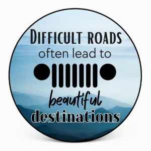 Copri ruota di scorta "Difficult Roads"