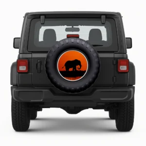 Copriruota di scorta "Elefante" - anteriore sul veicolo