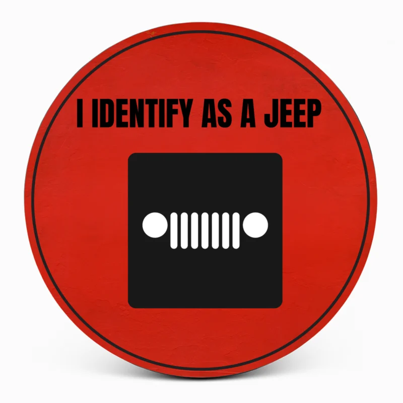 "Ik identificeer mij als Jeep" Reservewielhoes