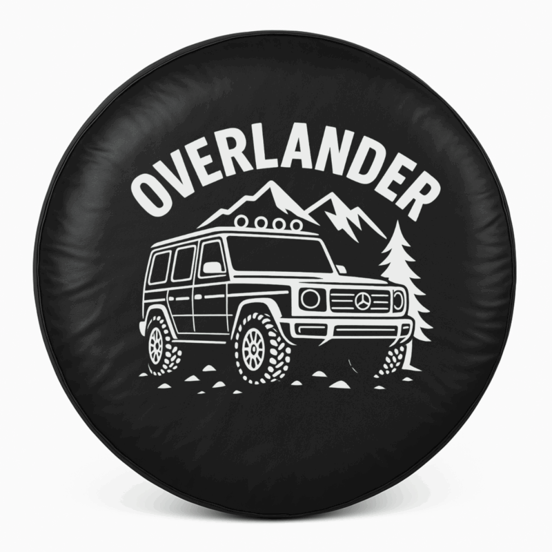 G-Wagon Spare Tire Cover - Overlander front view on cover