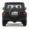 G Wagon Spare Tire Cover - Gelandewagen showing design on front of spare tire cover on vehicle.