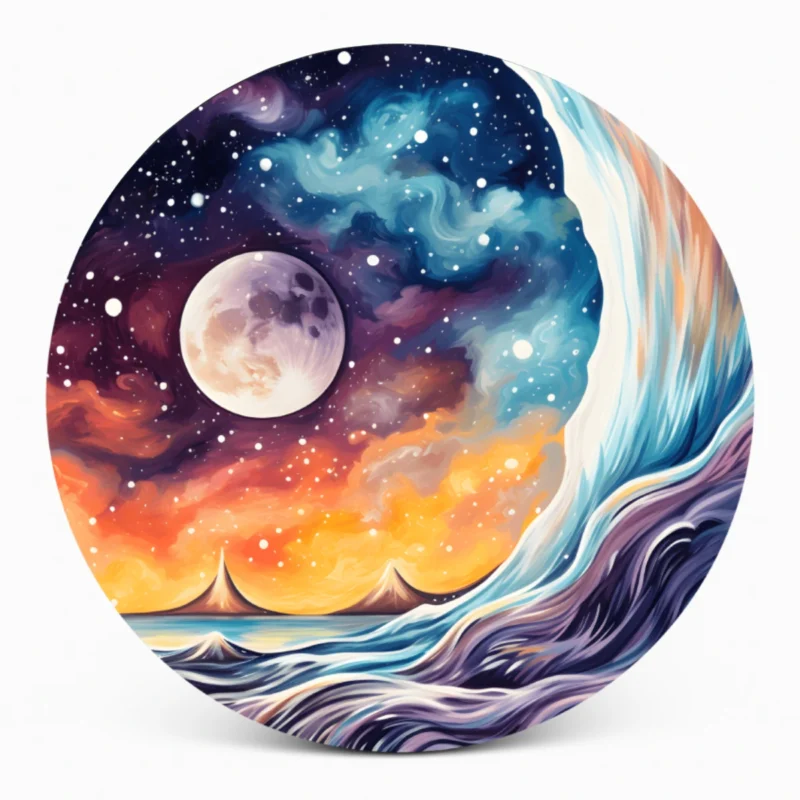 Moon Dream Spare Tire Cover front view