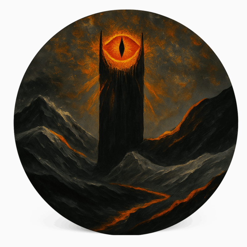 Spare tire cover Lord of the Rings Sauron's Eye front view