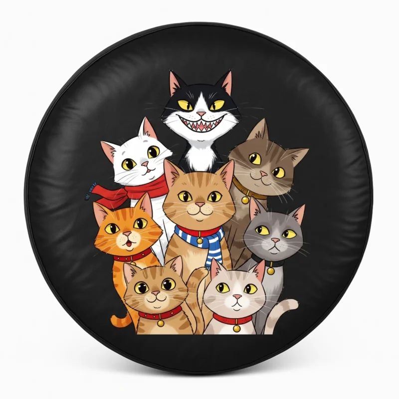 Cats Crew Spare Tire Cover front view