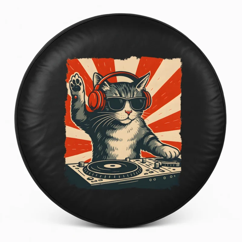 Cat Spare Tire Cover front view