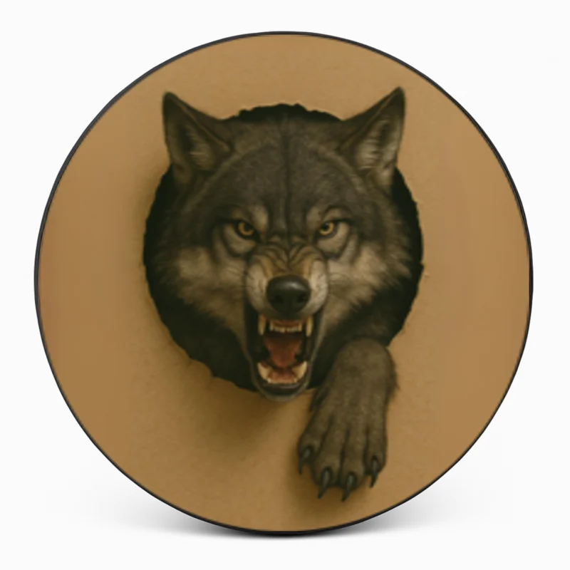 "3D Wolf Attack" Spare Tire Cover