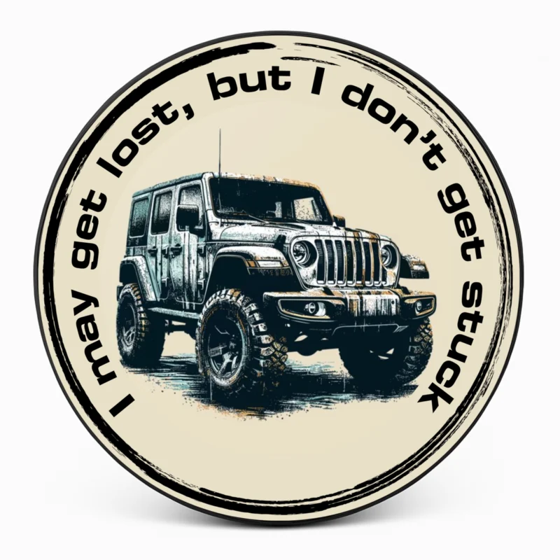 "I May Get Lost" Spare Tire Cover