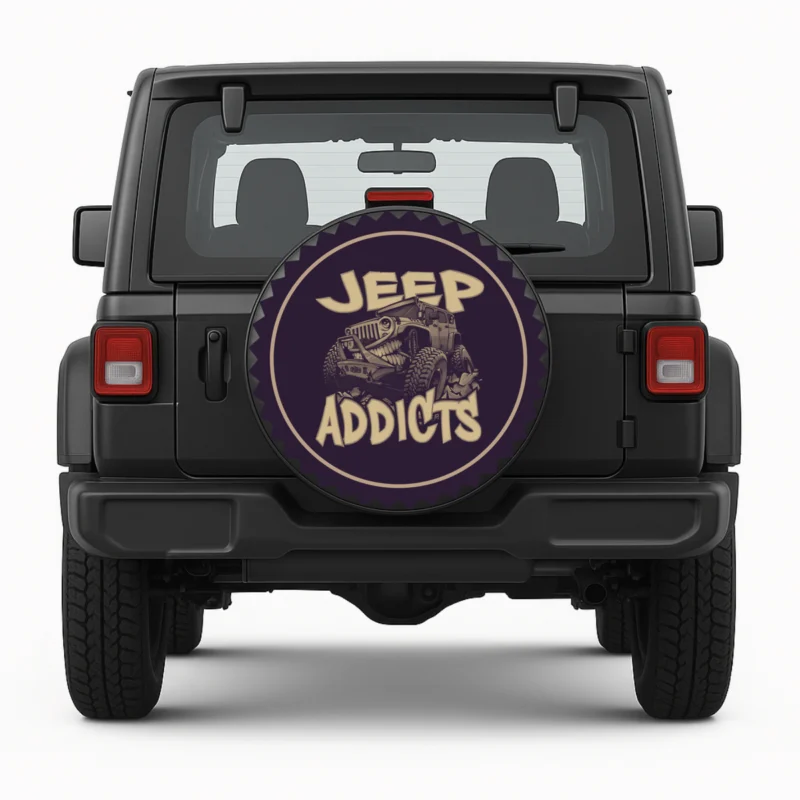 Spare Tire Cover "Jeep Addicts" front view