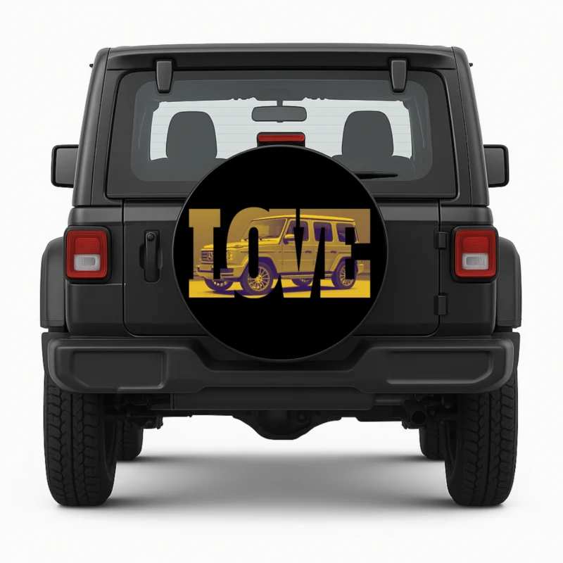 Spare Tire Cover "Love" front view