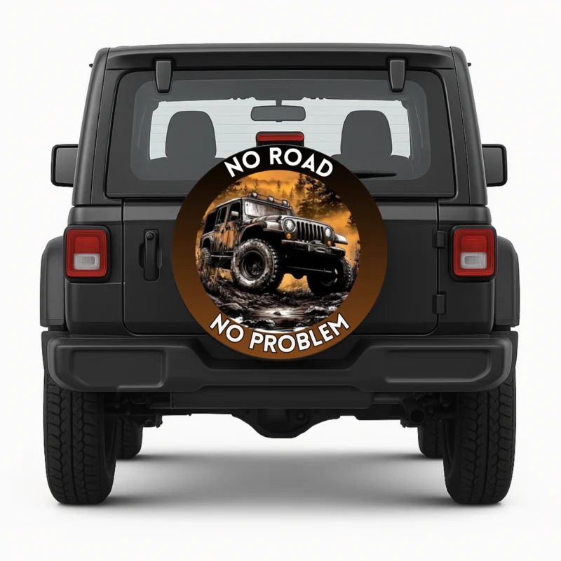 Spare Tire Cover "No Problem" front view