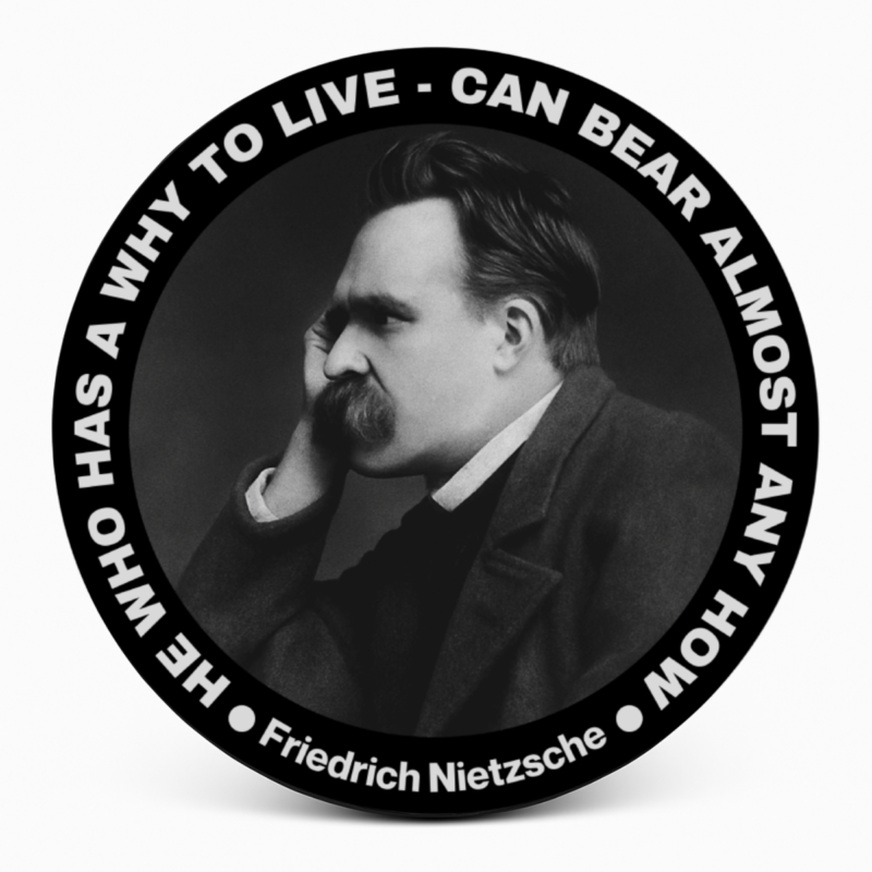 Nietzsche Quote Spare Tire Cover – "He Who Has a Why to Live"