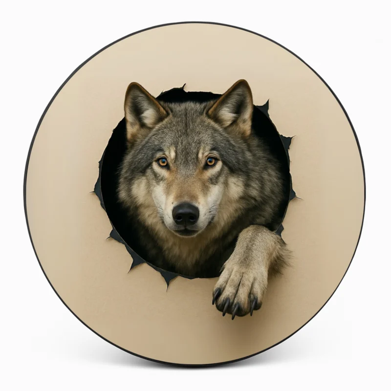 "Wolf Breakthrough" Spare Tire Cover
