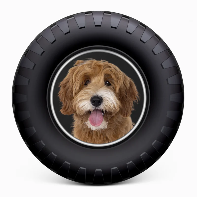 "Happy Dog" Spare Tire Cover