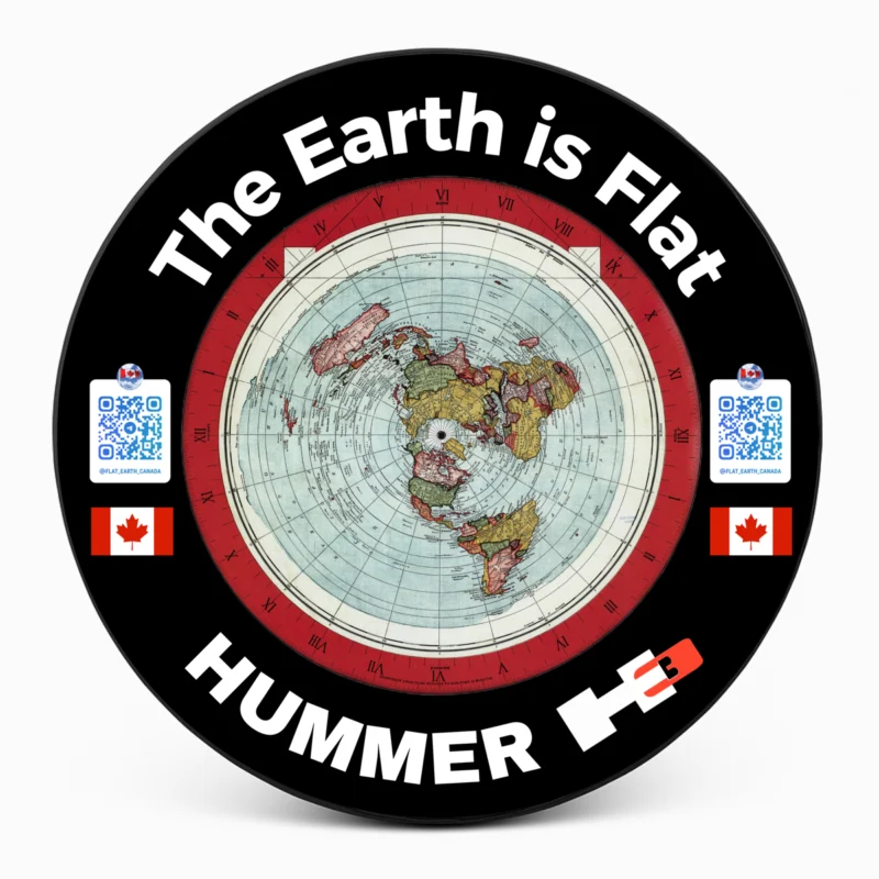 "The Earth is flat" Spare Tire Cover