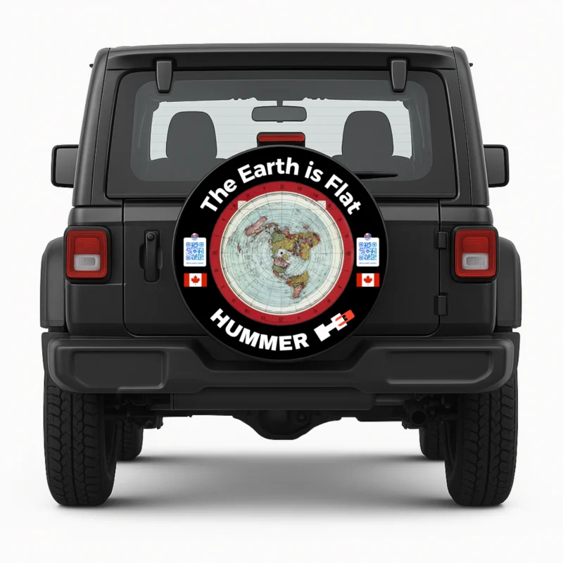The Earth is flat - Spare Tire Cover