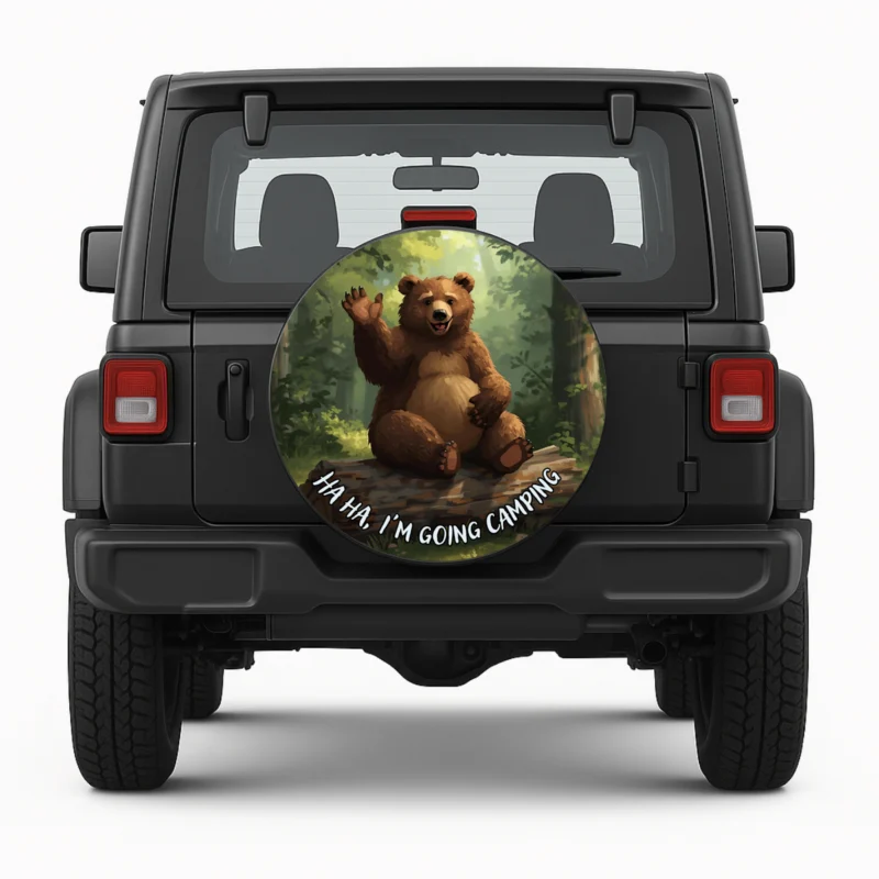 Camping Bear Spare Tire Cover