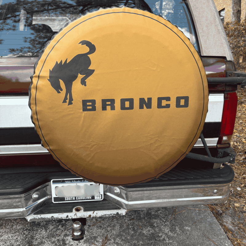 Spare tire cover installed on Car Bronco - Clients review