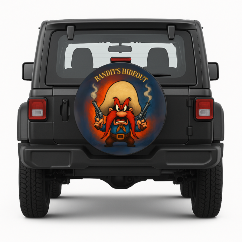 Yosemite Sam Spare Tire Cover – Classic Bugs Bunny Cartoon Design