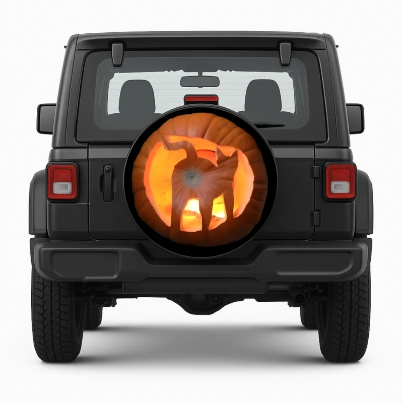 Halloween Cat — housse de roue de secours personnalisée par Wheel Shell