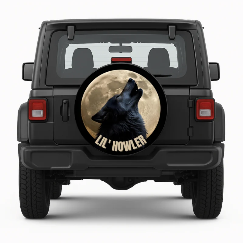 Howling Wolf Spare Tire Cover