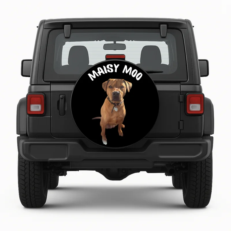 Maisy Moo — custom spare tire cover by Wheel Shell