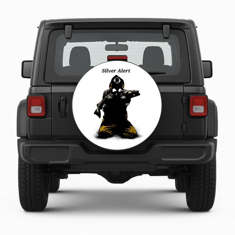Silver Alert Spare Tire Cover
