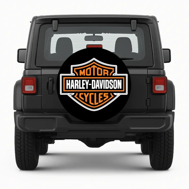 Harley Davidson — housse de roue de secours personnalisée par Wheel Shell