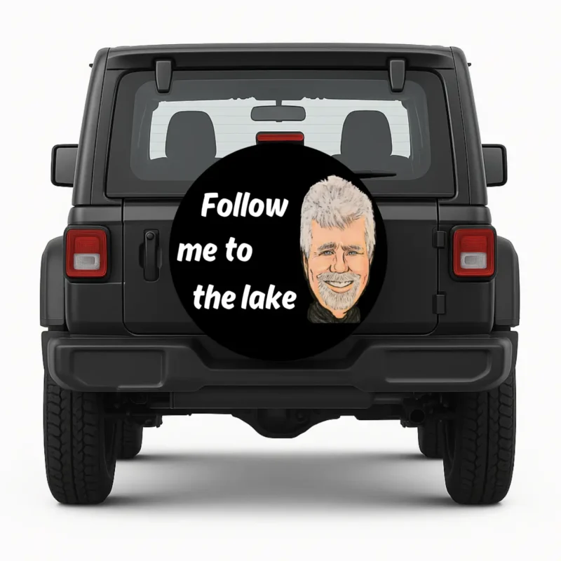 Follow Me To The Lake — custom spare tire cover by Wheel Shell