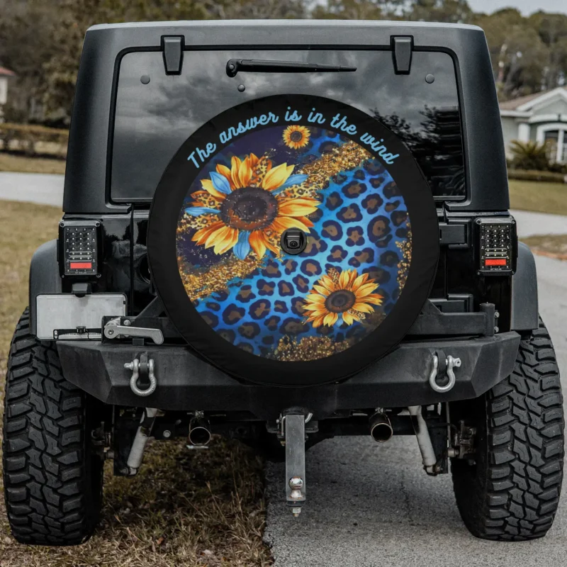 The Answer Is In The Wind — custom spare tire cover by Wheel Shell