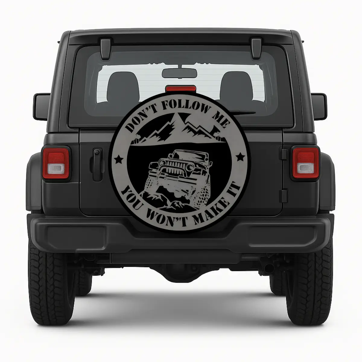 Don't Follow Me Spare Tire Cover