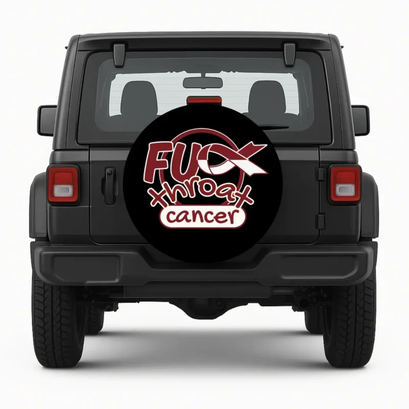f**k cancer throat spare tire cover