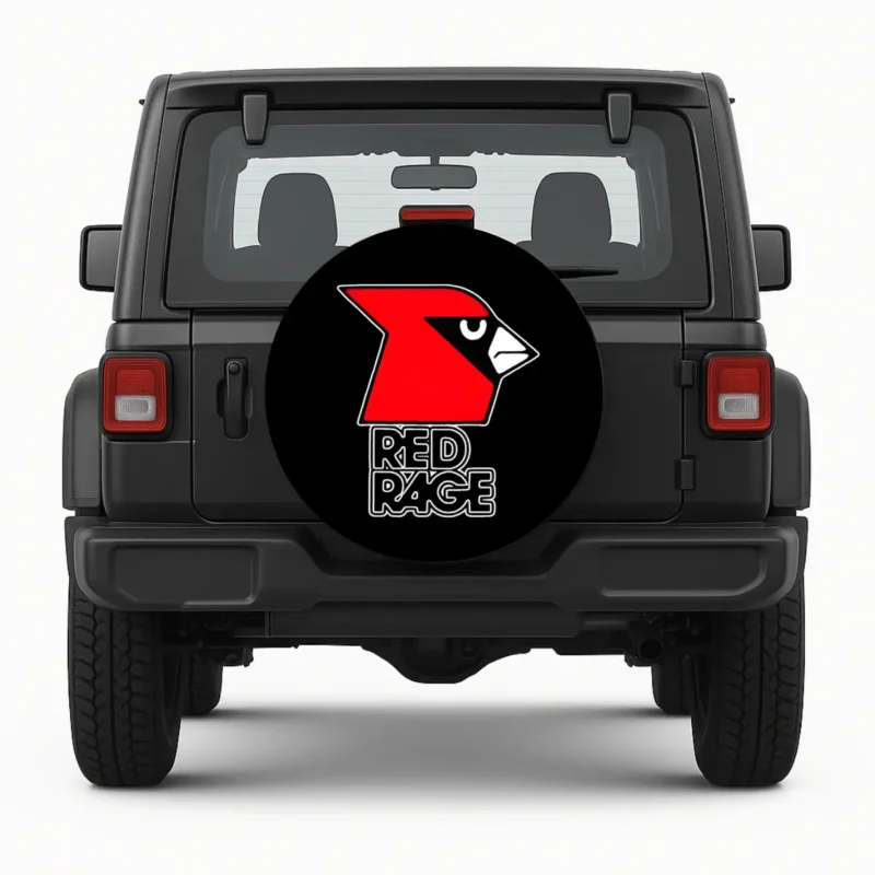 Red Rage — custom spare tire cover by Wheel Shell