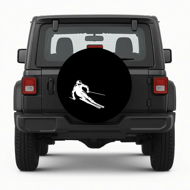 Skier Spare Tire Cover