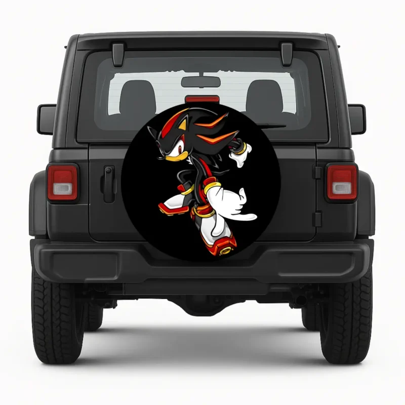 Shadow The Hedgehog — custom spare tire cover by Wheel Shell