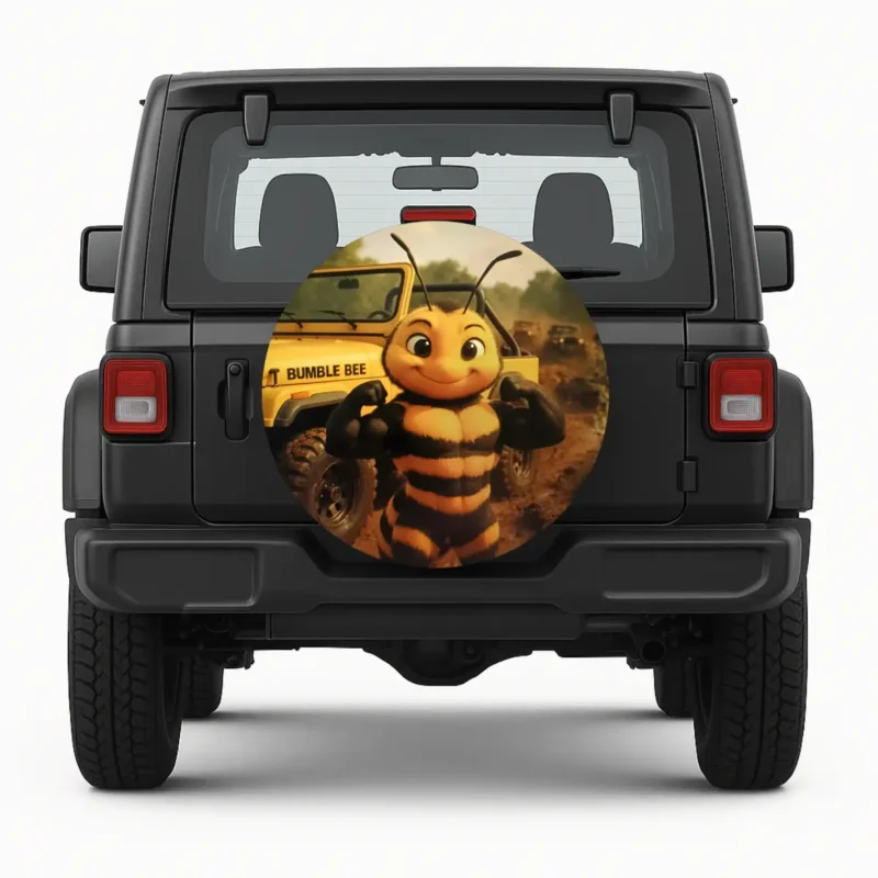 Bumblebee — custom spare tire cover by Wheel Shell