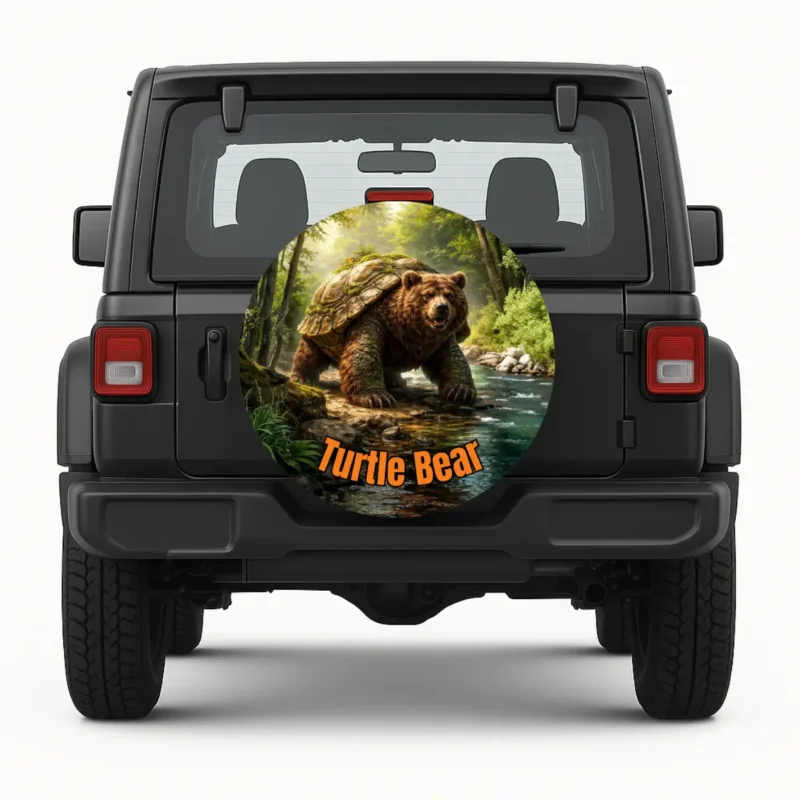 TurtleBear — custom spare tire cover by Wheel Shell
