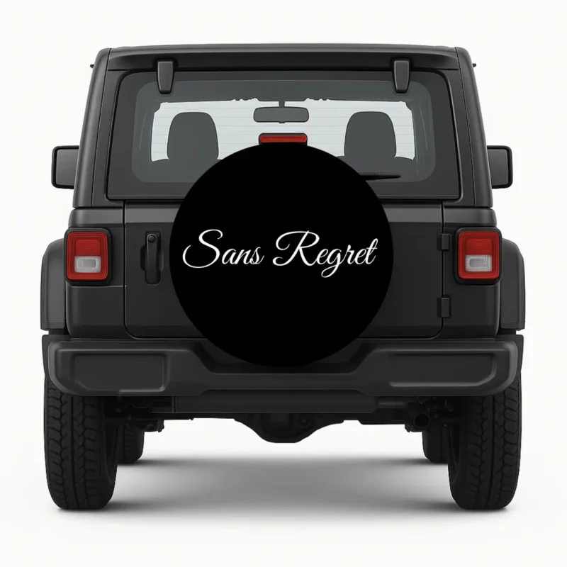 Sans Regret — custom spare tire cover by Wheel Shell