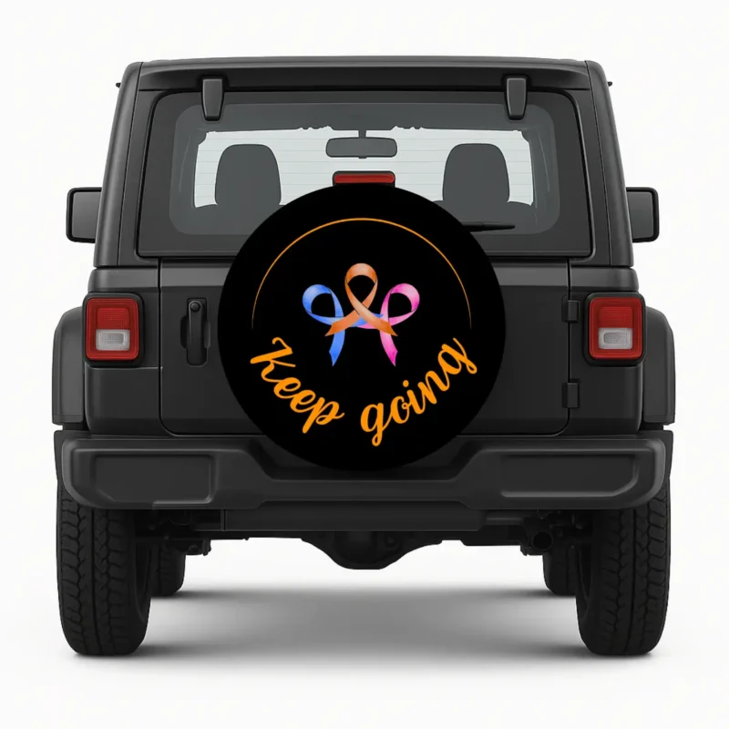 Keep Going — custom spare tire cover by Wheel Shell
