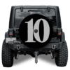 Number 10 Spare Tire Cover