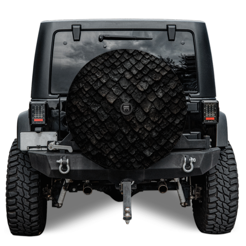 Dragon Skin — custom spare tire cover by Wheel Shell