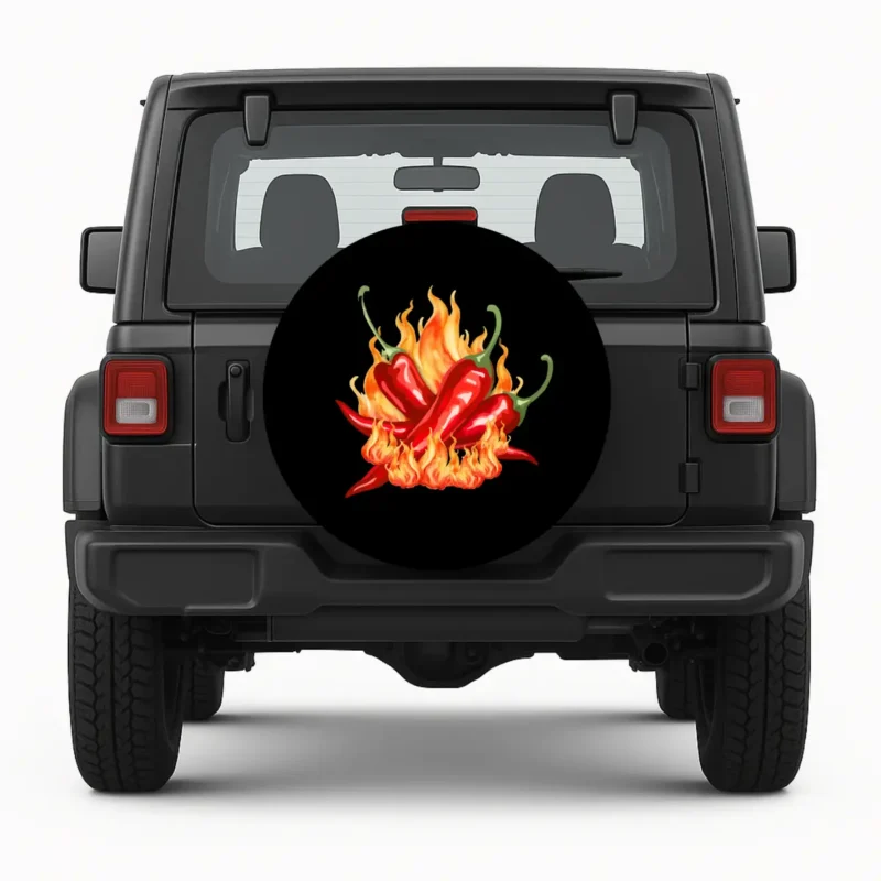 Hot Peppers — housse de roue de secours personnalisée par Wheel Shell