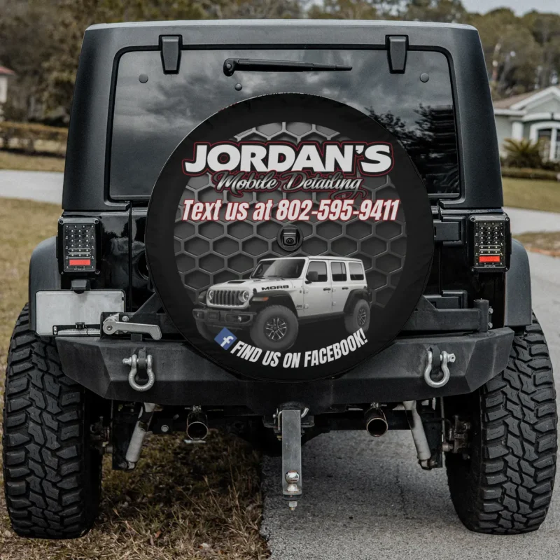 Jordan's Mobile Detailing — custom spare tire cover by Wheel Shell