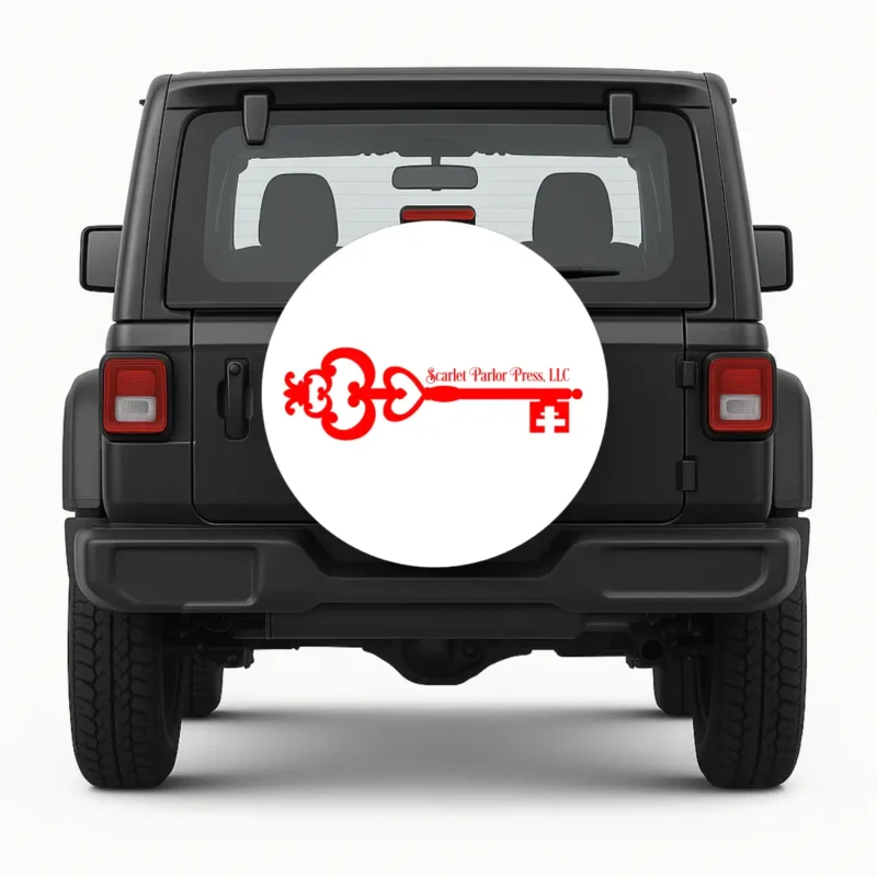 Scarlet Parlor Press — custom spare tire cover by Wheel Shell