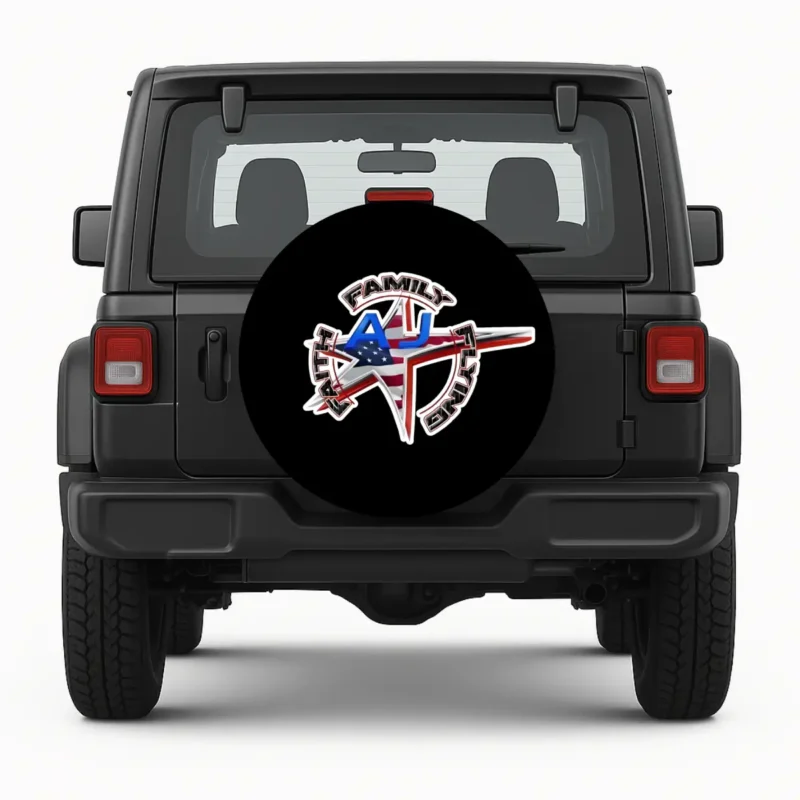 Faith Family Flying — custom spare tire cover by Wheel Shell