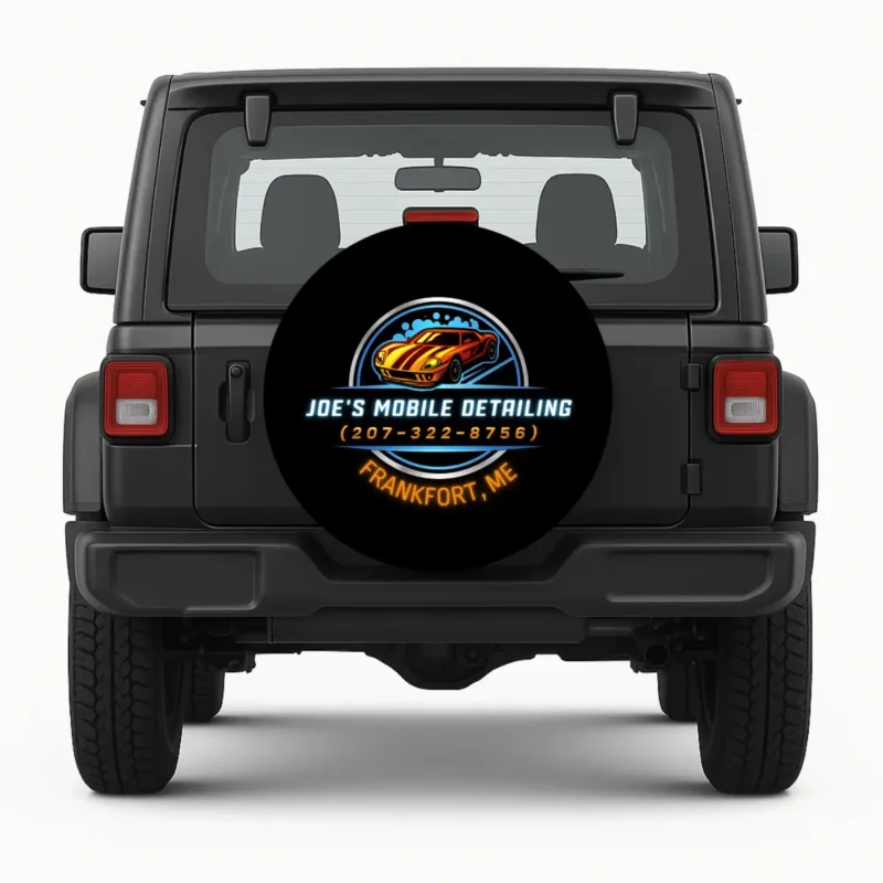 Joe's Mobile Detailing — custom spare tire cover by Wheel Shell
