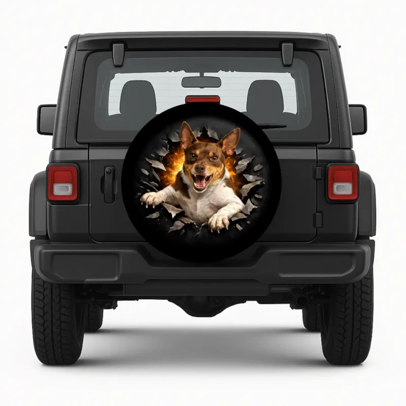 Rat Terrier — custom spare tire cover by Wheel Shell