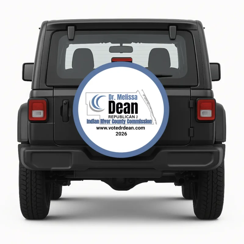 Dr. Melissa Dean — custom spare tire cover by Wheel Shell