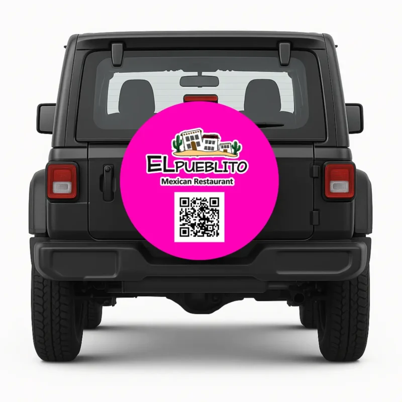 El Pueblito — custom spare tire cover by Wheel Shell