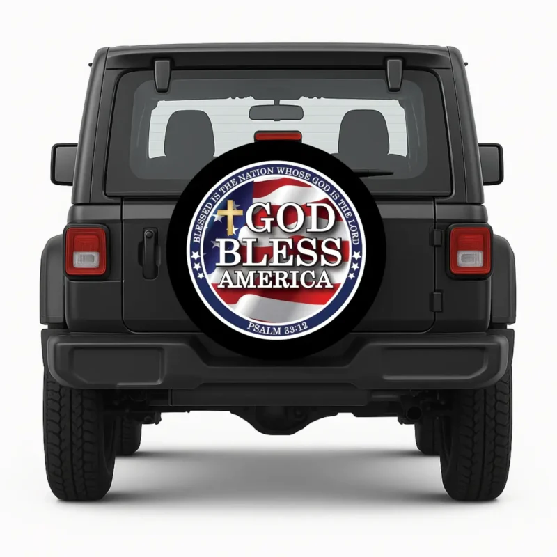 God Bless America Spare Tire Cover