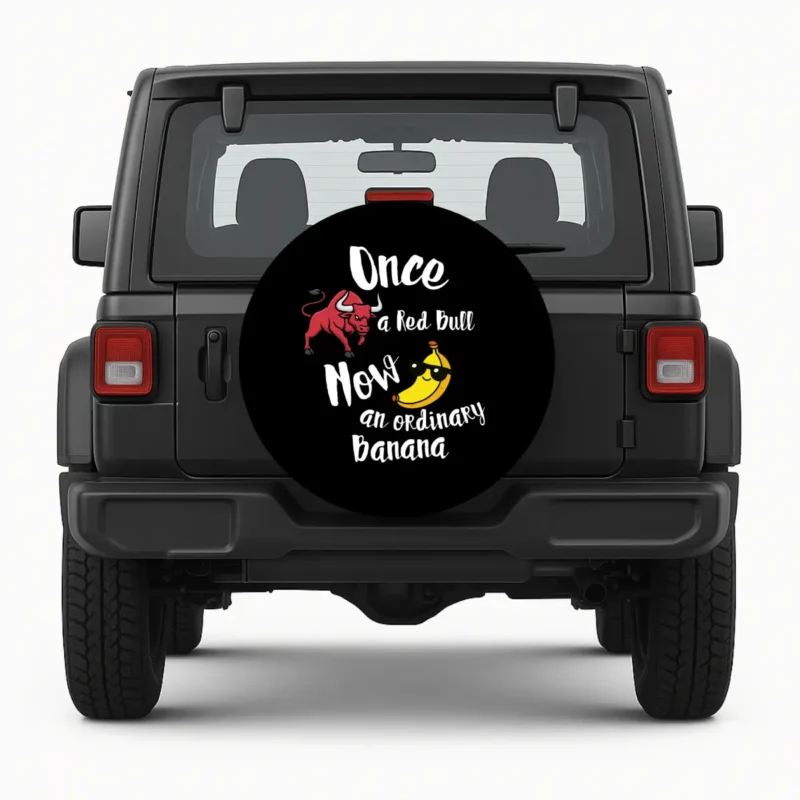 Once a Red Bull Now an ordinary Banana Spare Tire Cover